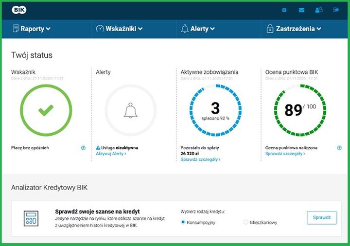 Darmowy raport BIK