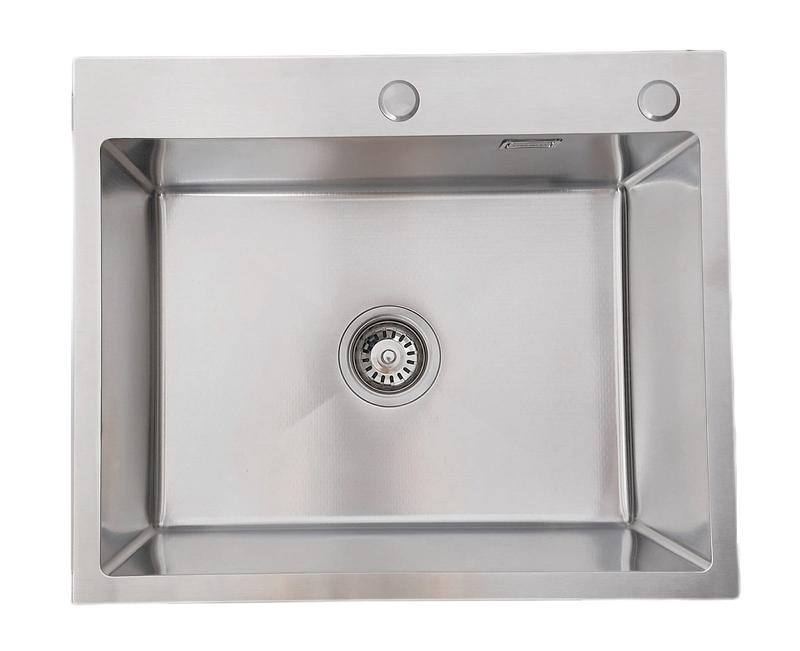 Stalowy zlewozmywak jednokomorowy